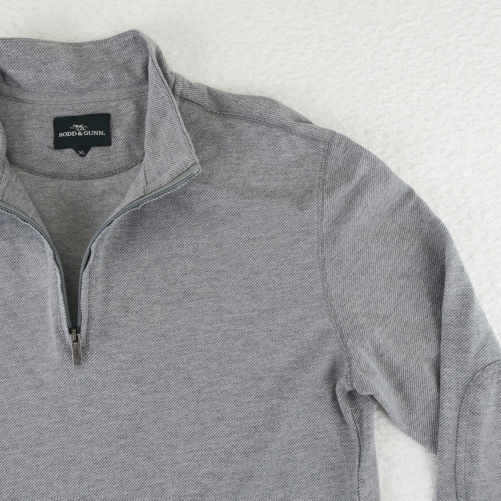 Rodd & Gunn Mens 1/4 Zip Pullover Sweater XL Gray - Picture 2 of 12